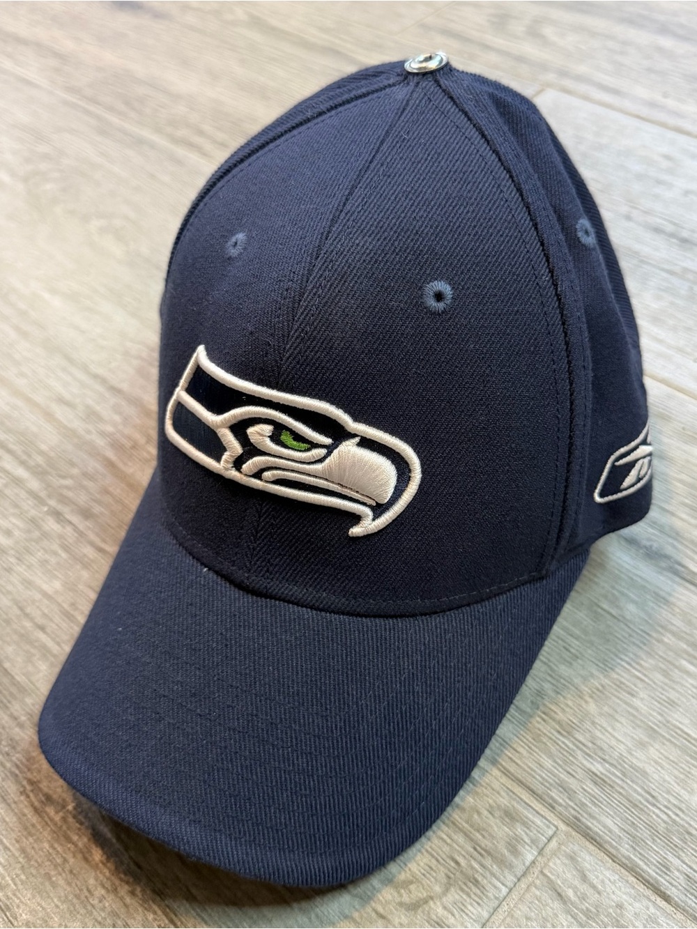 Reebok Seattle Seahawks Hat Cap Sideline Adjustable Hat Navy Blue One Size NFL